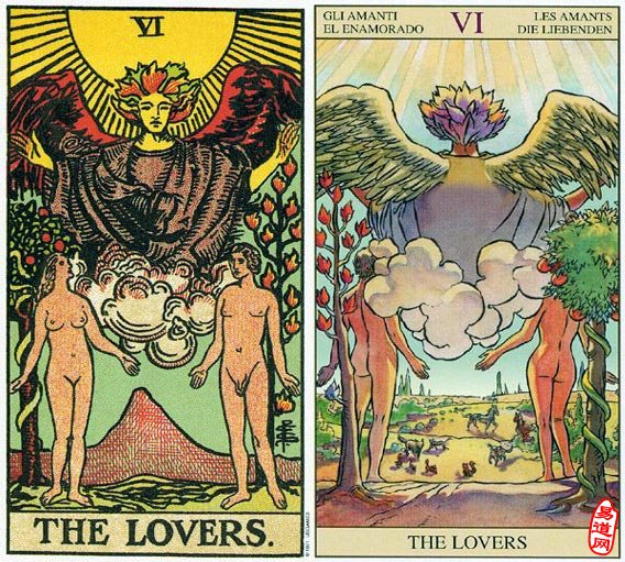 塔罗牌恋人(The lovers)解释 正位逆位释义