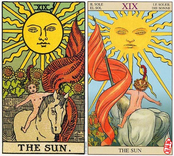 塔罗牌太阳（The Sun）解释 正位逆位释义